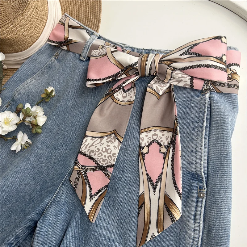 Fabric Belts for Women Long Scarf Skirt Pants Extended Ribbon Decorative Dress Waist Jeans Strap Rope Headband