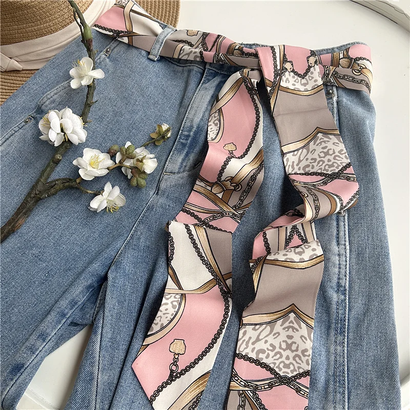 Fabric Belts for Women Long Scarf Skirt Pants Extended Ribbon Decorative Dress Waist Jeans Strap Rope Headband
