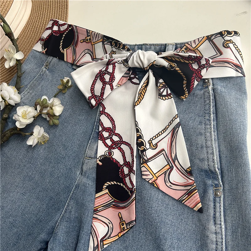 Fabric Belts for Women Long Scarf Skirt Pants Extended Ribbon Decorative Dress Waist Jeans Strap Rope Headband