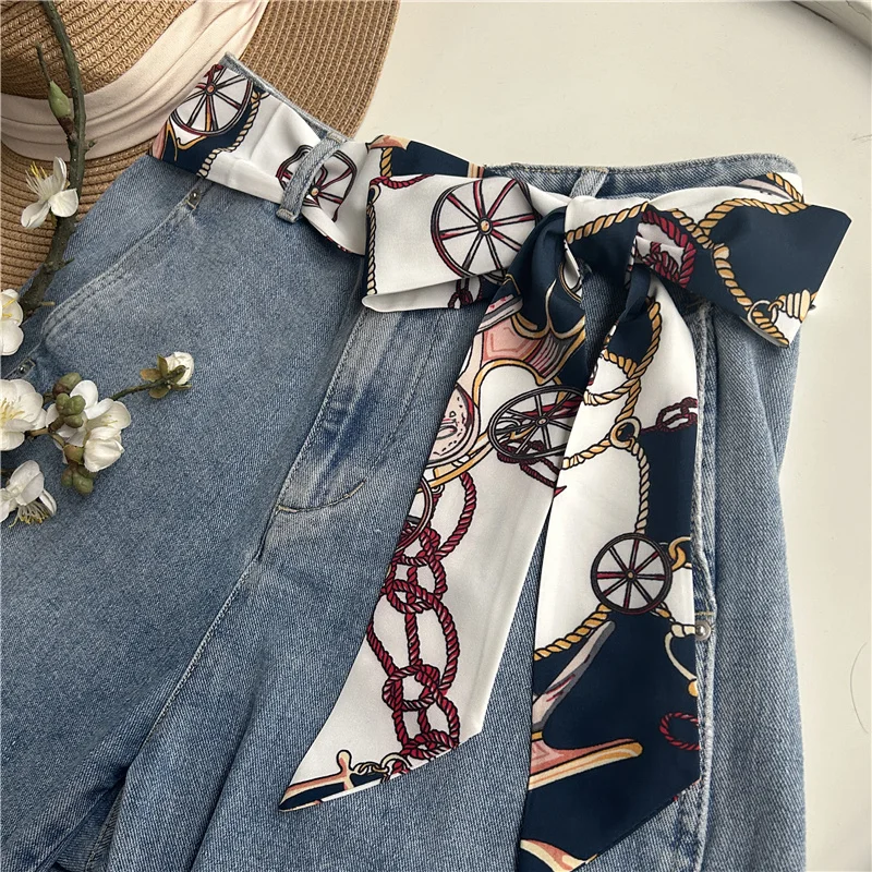 Fabric Belts for Women Long Scarf Skirt Pants Extended Ribbon Decorative Dress Waist Jeans Strap Rope Headband