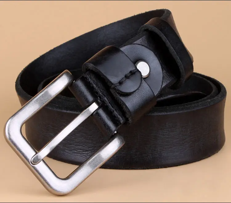 2026 High Quality Belt Men's Genuine Leather Top Layer Pure Leather Pin Buckle Jeans Fashion Belts for Men Luxury Designer Brand