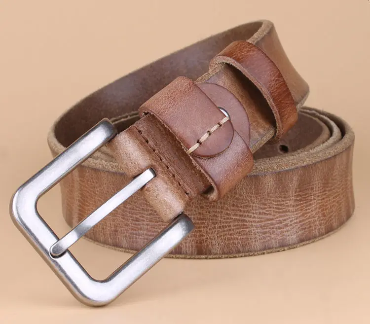 2026 High Quality Belt Men's Genuine Leather Top Layer Pure Leather Pin Buckle Jeans Fashion Belts for Men Luxury Designer Brand