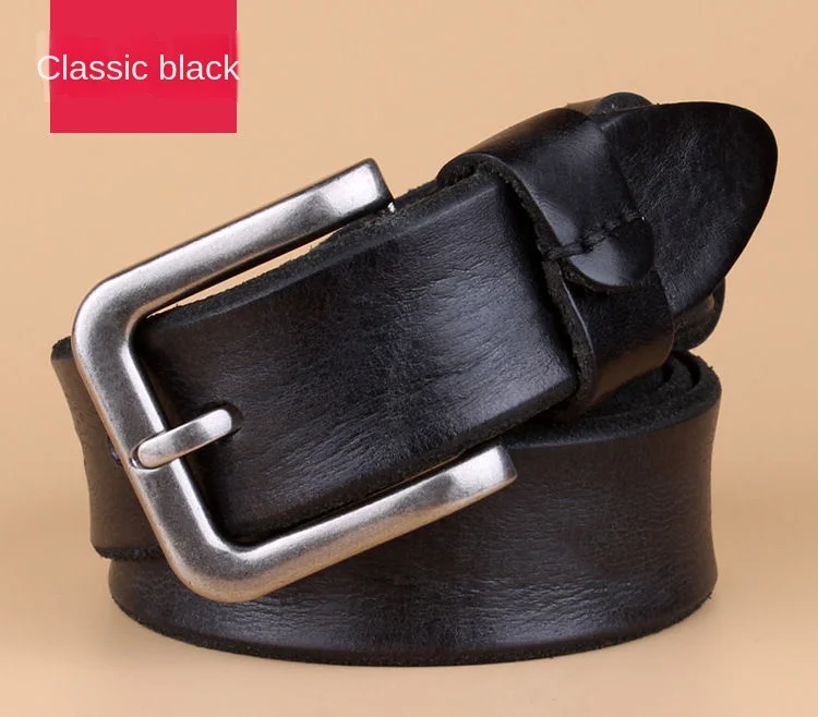 2026 High Quality Belt Men's Genuine Leather Top Layer Pure Leather Pin Buckle Jeans Fashion Belts for Men Luxury Designer Brand