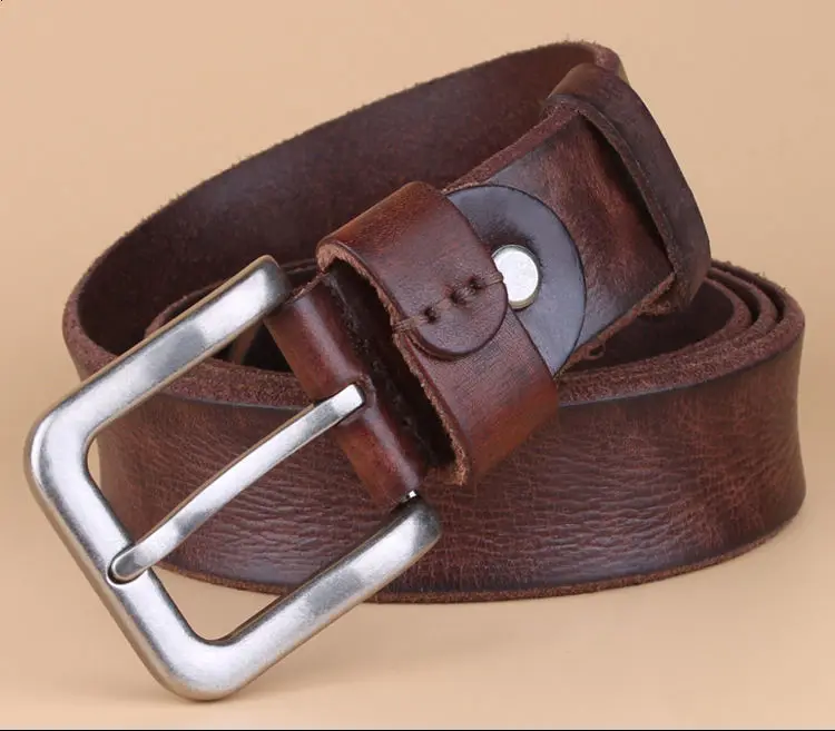 2026 High Quality Belt Men's Genuine Leather Top Layer Pure Leather Pin Buckle Jeans Fashion Belts for Men Luxury Designer Brand
