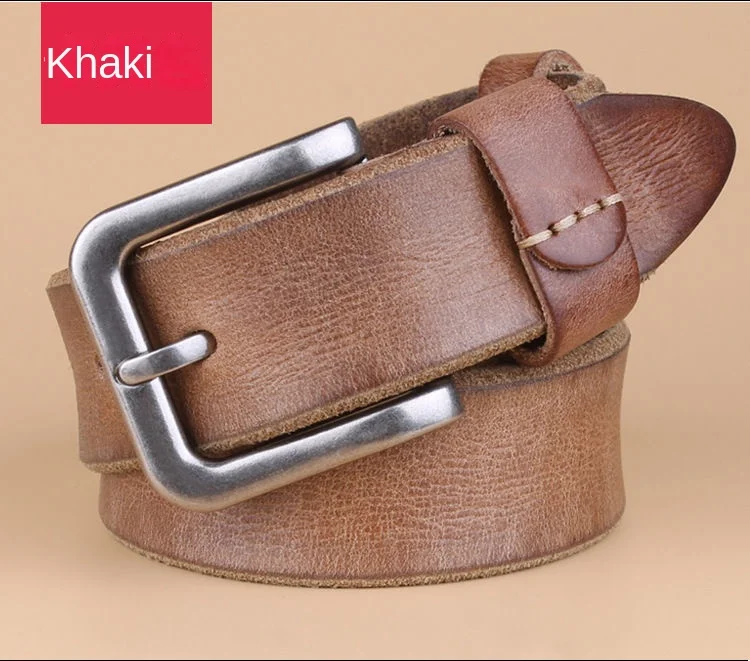 2026 High Quality Belt Men's Genuine Leather Top Layer Pure Leather Pin Buckle Jeans Fashion Belts for Men Luxury Designer Brand