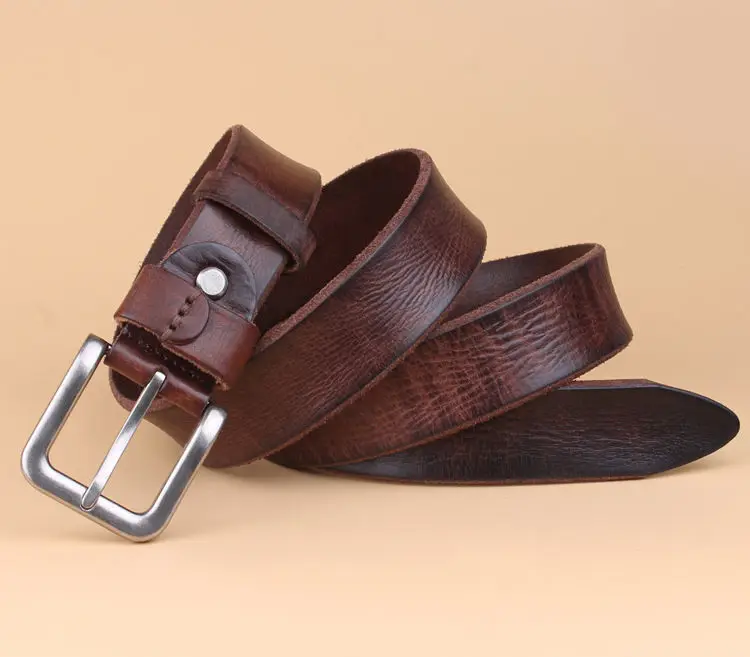 2026 High Quality Belt Men's Genuine Leather Top Layer Pure Leather Pin Buckle Jeans Fashion Belts for Men Luxury Designer Brand