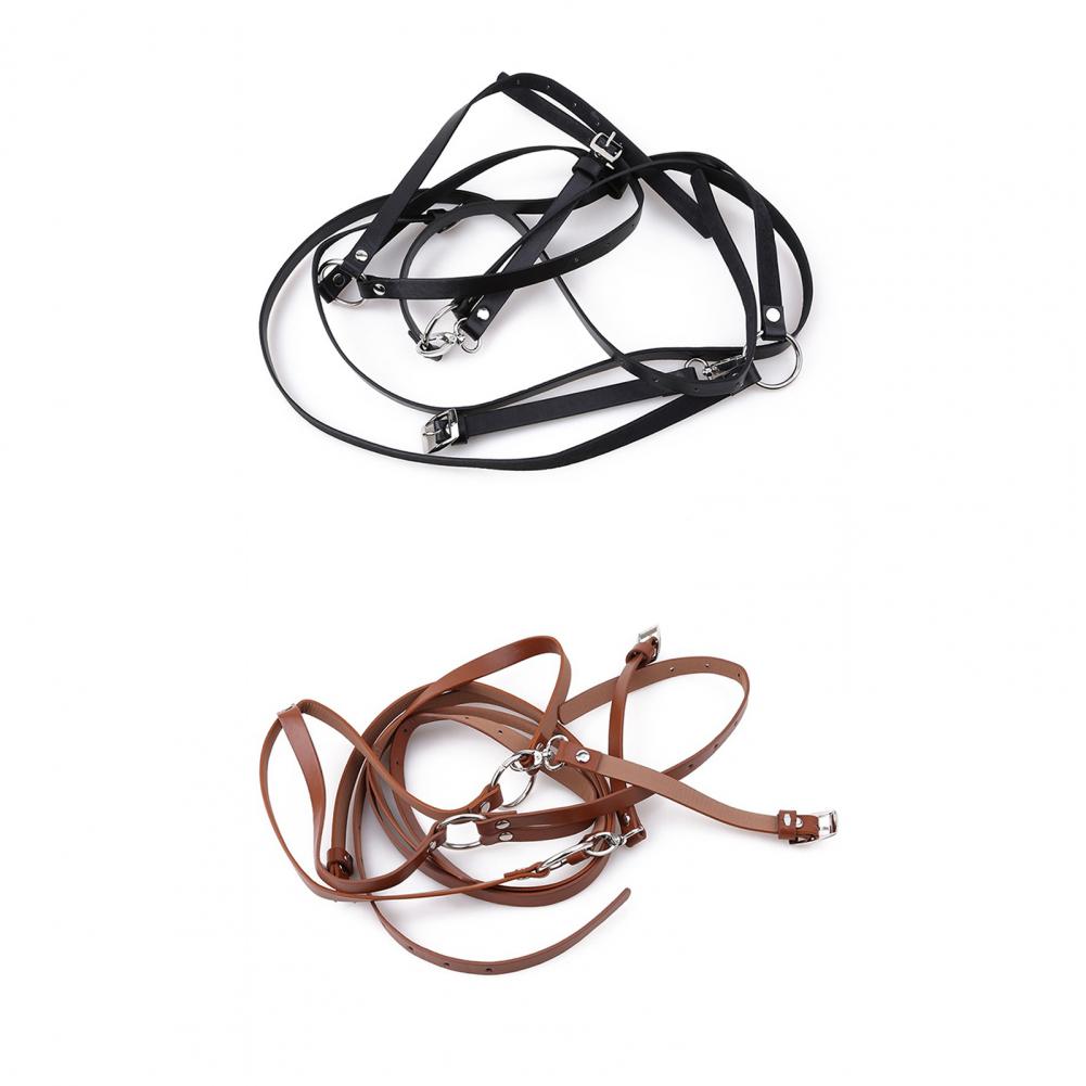 Gothic Handmade PU Leather Harness Belts Fashion Faux Leather Cage Vest Chest Sculpting Body Strap Waist Belt Cincher Harajuku