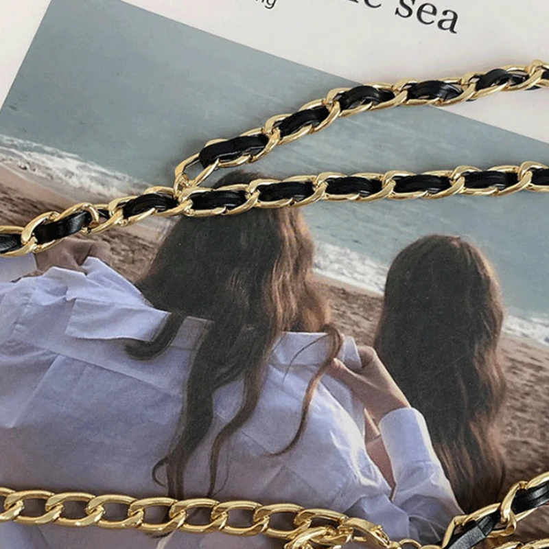 Fashion Metal Waist Chains Women Thin Belts Double Layer Love Tassel Pendants Waistband Dress Clothes Decorative Girdles Straps