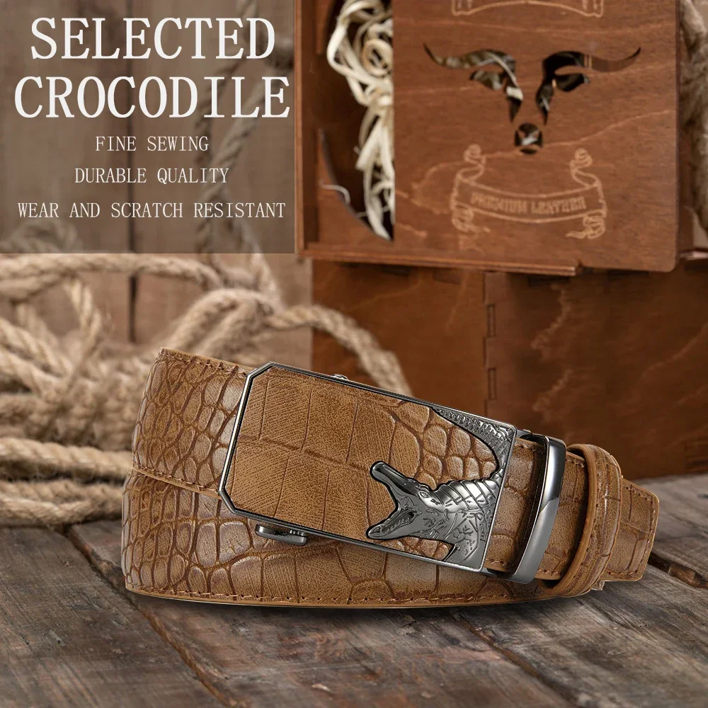 Men's PU Leather Belt Fashion Automatic Buckle Belt for Popular Business High Quality Male Belt Multi Color