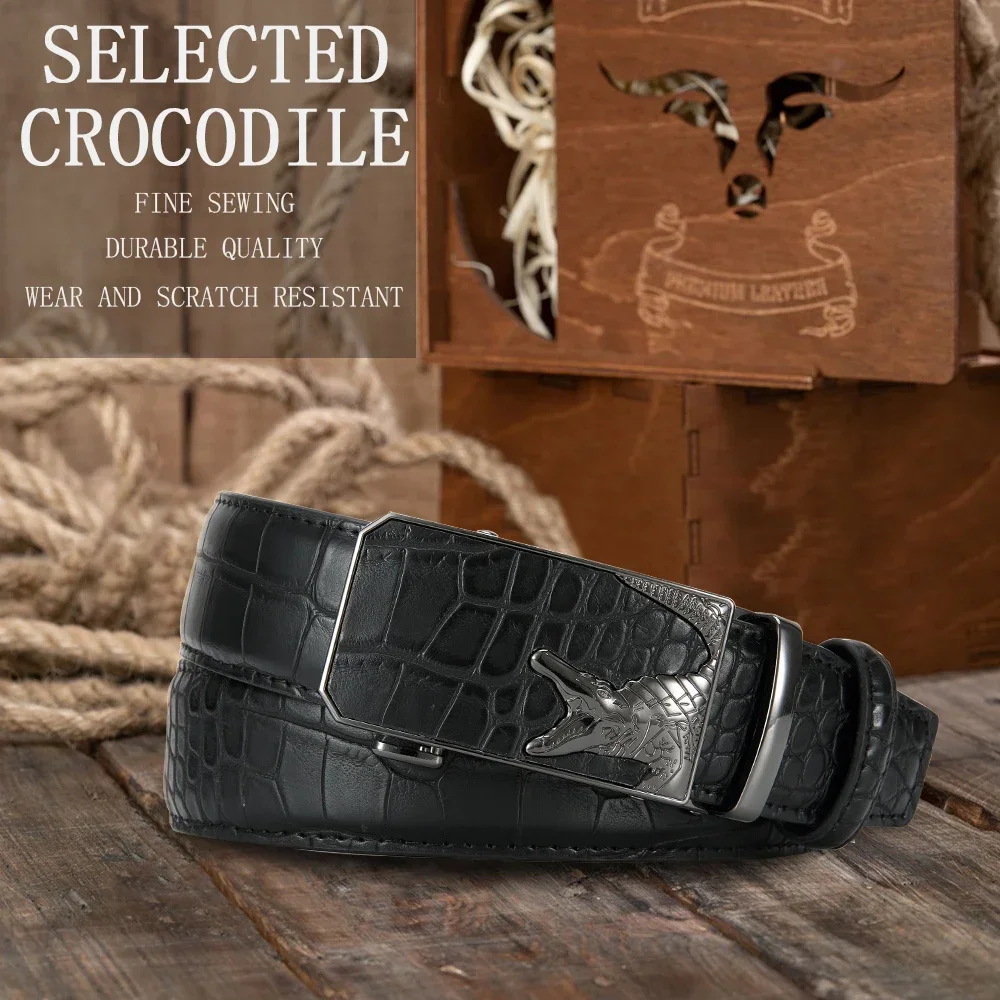 Men's PU Leather Belt Fashion Automatic Buckle Belt for Popular Business High Quality Male Belt Multi Color