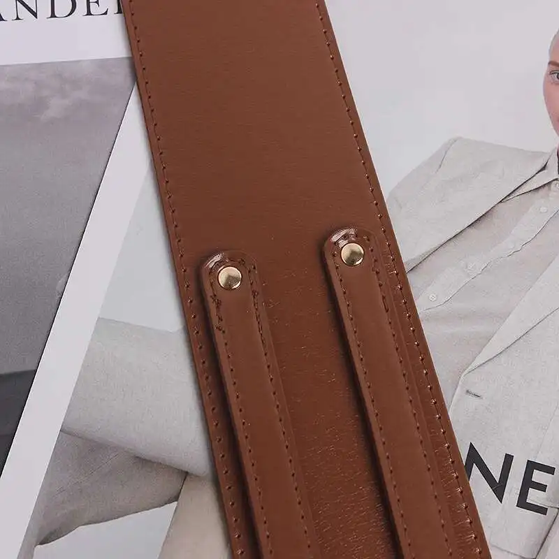 LANMREM Fashion PU Leather Belt Irregular Cowhide Waist Women's Decorative Suit Dress Sweater Waist Belts 2025 New 2DB1870