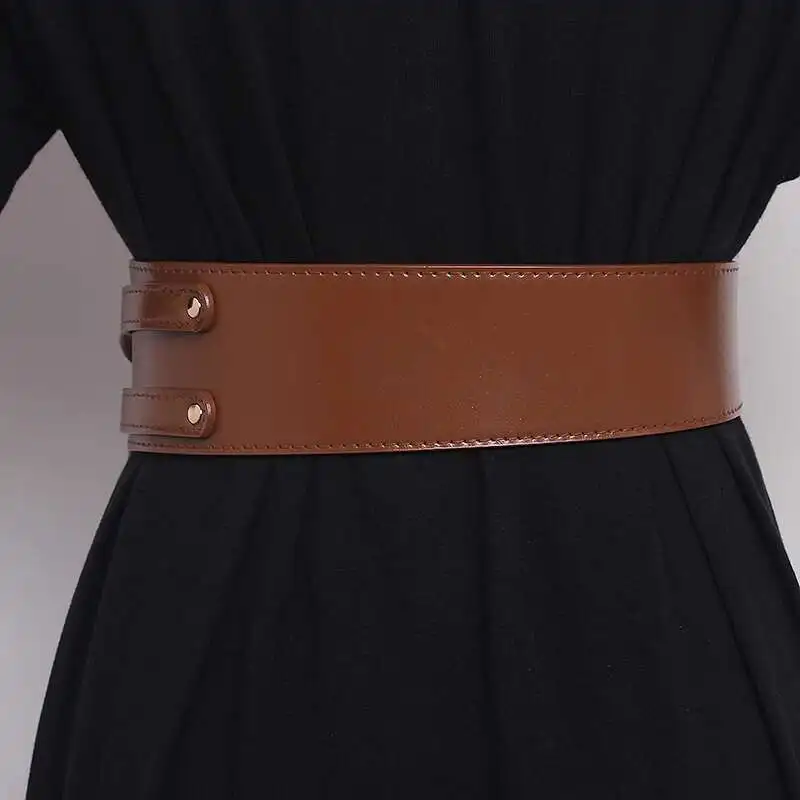 LANMREM Fashion PU Leather Belt Irregular Cowhide Waist Women's Decorative Suit Dress Sweater Waist Belts 2025 New 2DB1870