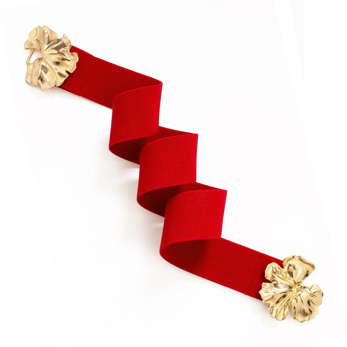 SISHION 2025 Flower Buckle Vintage Fashion Elastic Waist Cummerbund Corset Belt Black Green Red Women Belts Waistband YD0116
