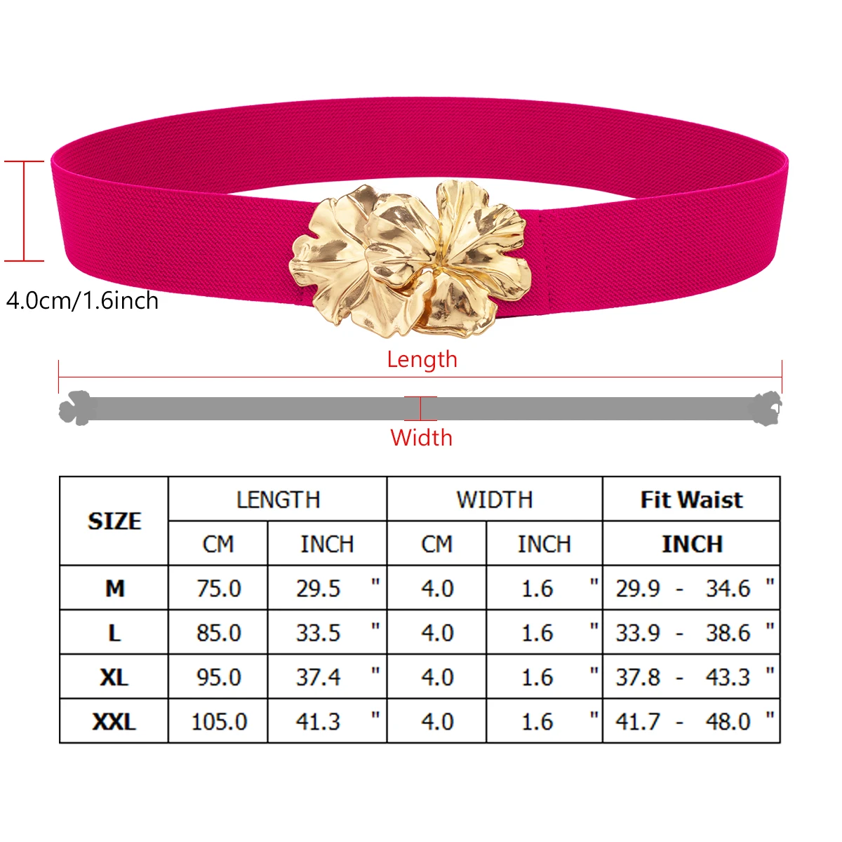 SISHION 2025 Flower Buckle Vintage Fashion Elastic Waist Cummerbund Corset Belt Black Green Red Women Belts Waistband YD0116