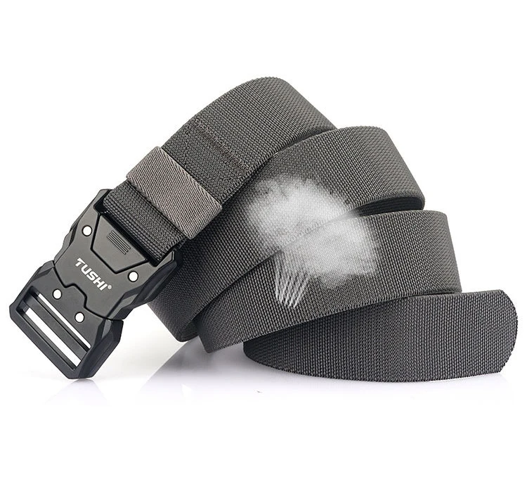 MEDYLA Official Genuine Tactical Belt Metal Buckle Quick Release Elastic Belt Casual Tooling Training Belt Men's Trousers Belt