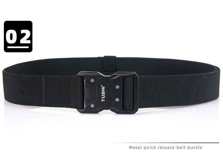 MEDYLA Official Genuine Tactical Belt Metal Buckle Quick Release Elastic Belt Casual Tooling Training Belt Men's Trousers Belt