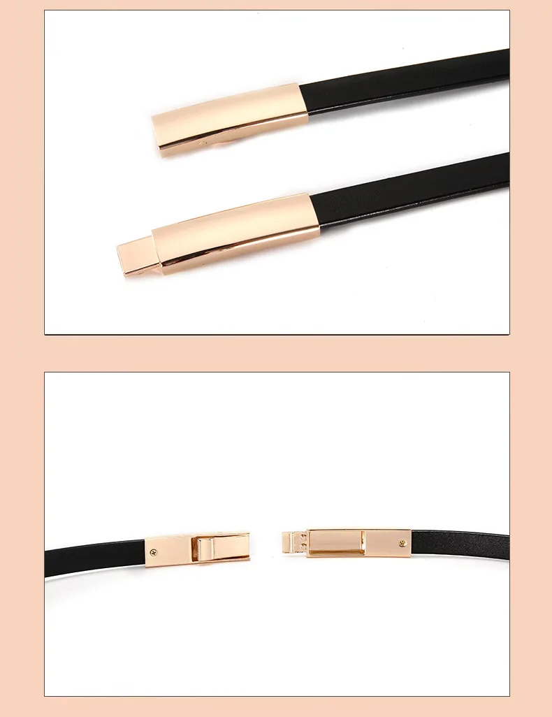 Metal Buckle Women Genuine Leather Belt Waistband Accessories Lady Decoration