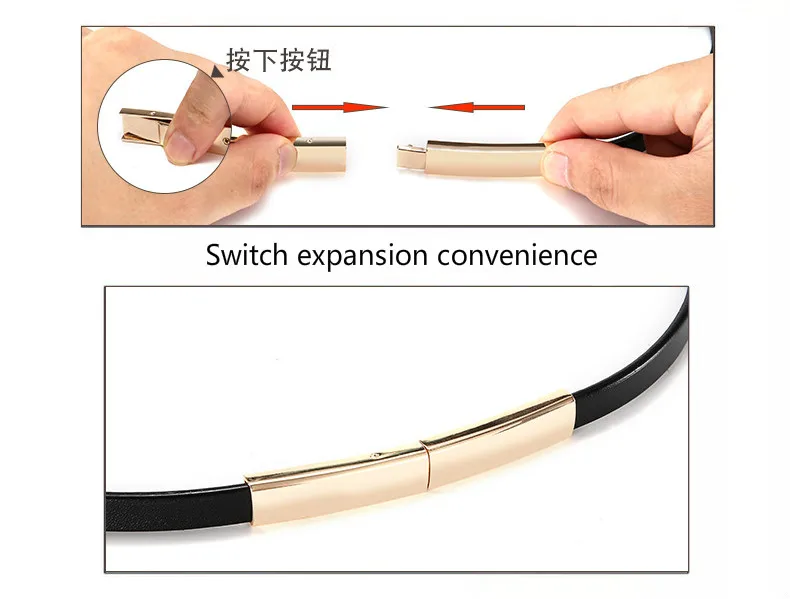 Metal Buckle Women Genuine Leather Belt Waistband Accessories Lady Decoration