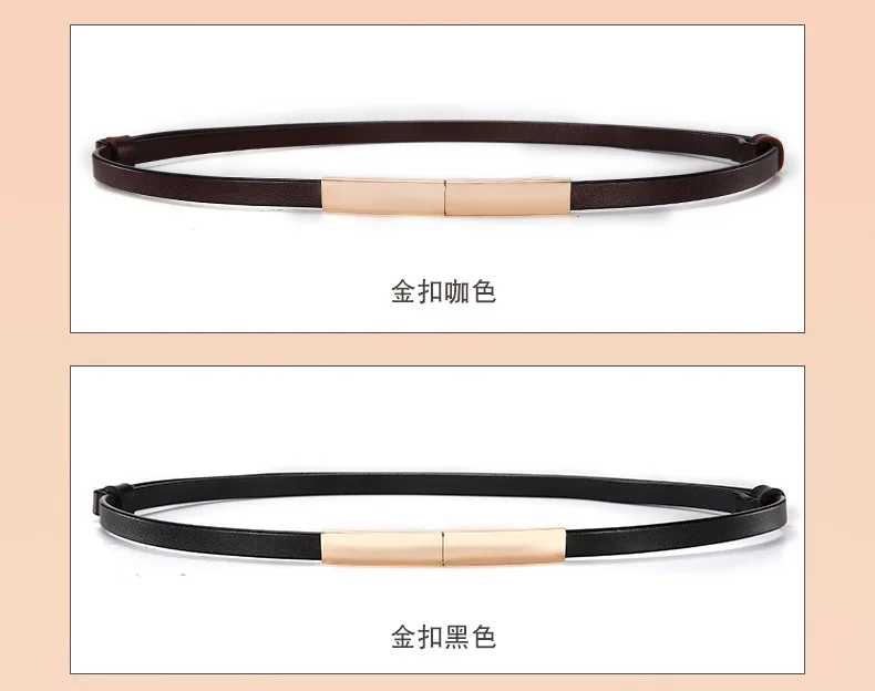 Metal Buckle Women Genuine Leather Belt Waistband Accessories Lady Decoration