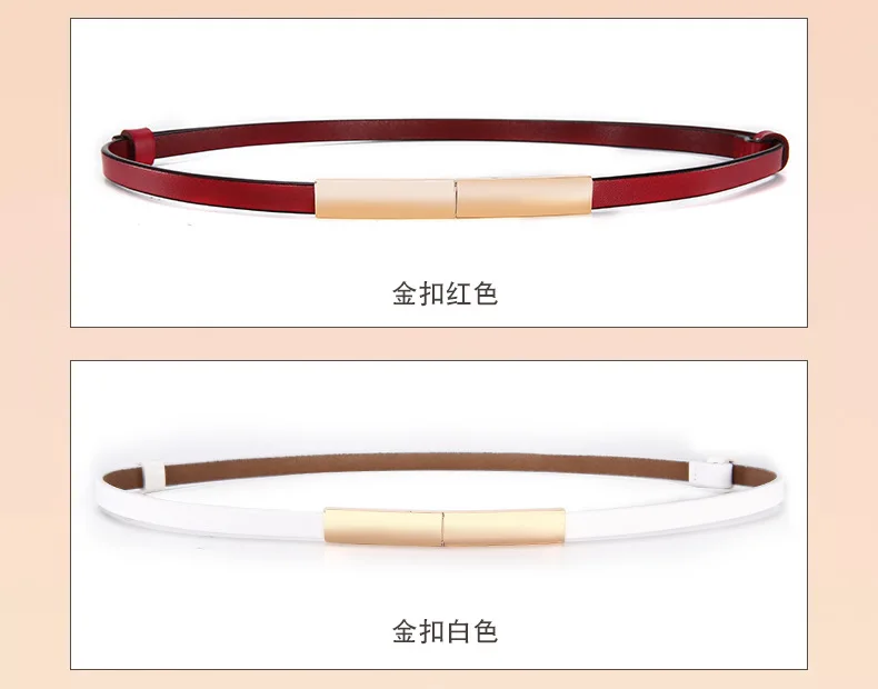Metal Buckle Women Genuine Leather Belt Waistband Accessories Lady Decoration