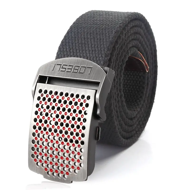 SupSindy Men Canvas Belt Luxury Hollow Metal Buckle Army Military Tactical Belts for Men Jeans Waistband Soldier Male Strap