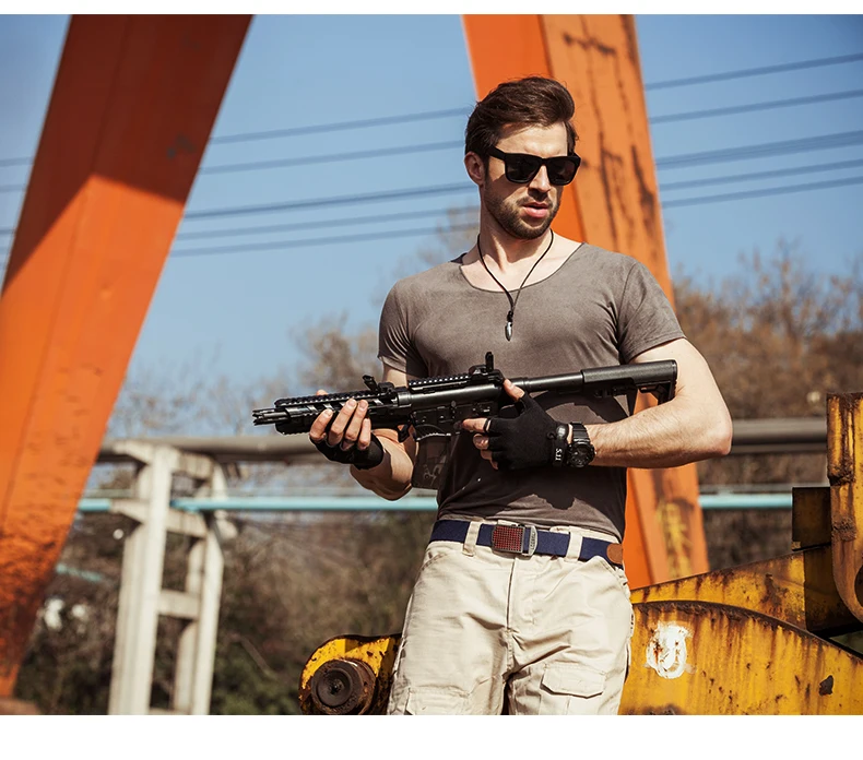 SupSindy Men Canvas Belt Luxury Hollow Metal Buckle Army Military Tactical Belts for Men Jeans Waistband Soldier Male Strap