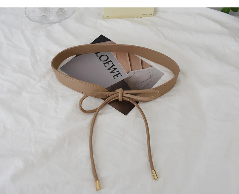 2024 Adjustable PU Leather Ladies Dress Belts Skinny Thin Women Waist Belts Strap Gold Color Buckle Female Belts Pasek Damski