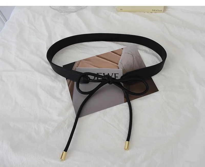 2024 Adjustable PU Leather Ladies Dress Belts Skinny Thin Women Waist Belts Strap Gold Color Buckle Female Belts Pasek Damski