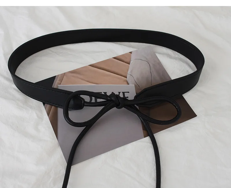 2024 Adjustable PU Leather Ladies Dress Belts Skinny Thin Women Waist Belts Strap Gold Color Buckle Female Belts Pasek Damski