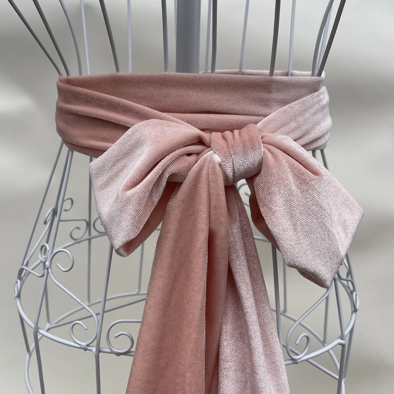 9x250cm Bowknot Self Tie Waist Belts for Women Lady Girl Long Velvet Ribbon Belt Dress Clothing Decortion Belt