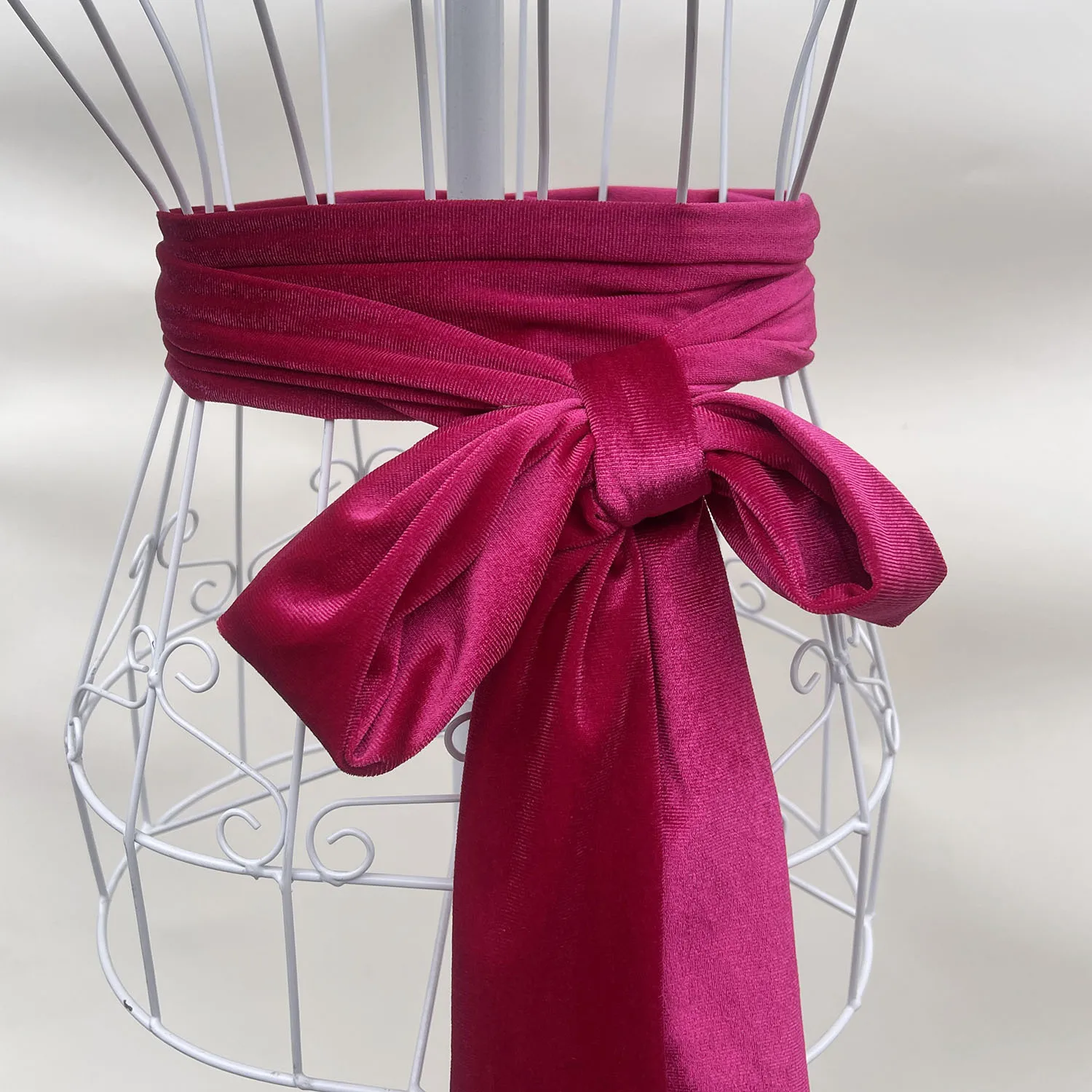 9x250cm Bowknot Self Tie Waist Belts for Women Lady Girl Long Velvet Ribbon Belt Dress Clothing Decortion Belt