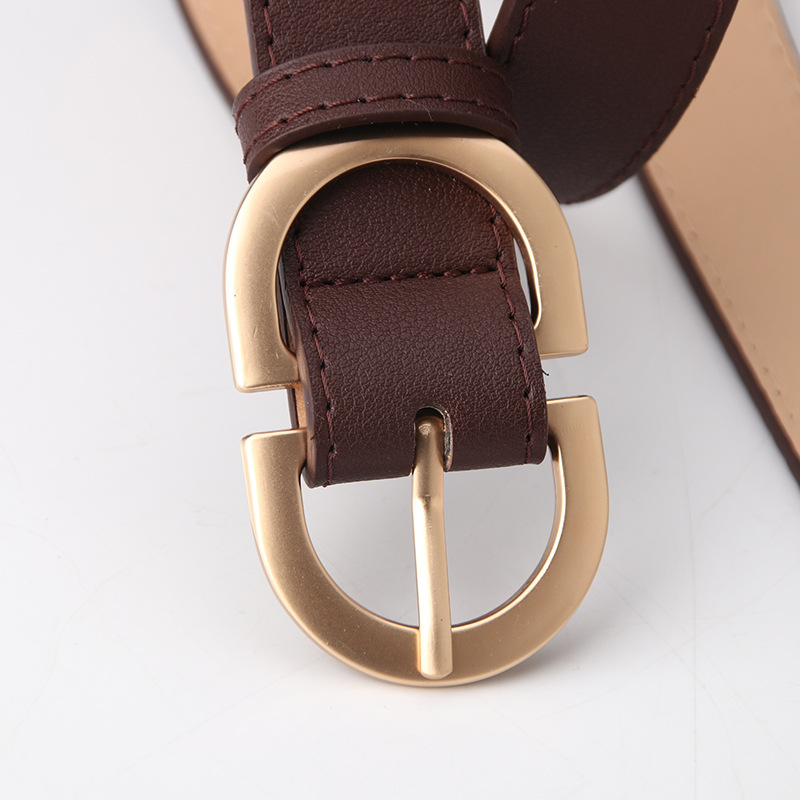 Fashion Pu Leather Waist Belts Women for Jeans Double D Buckle Ladies Belt for Dresses 10 Colors Available Wild Waistband Ladies