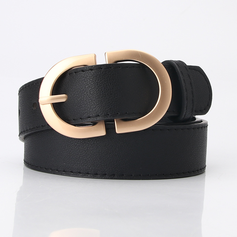 Fashion Pu Leather Waist Belts Women for Jeans Double D Buckle Ladies Belt for Dresses 10 Colors Available Wild Waistband Ladies