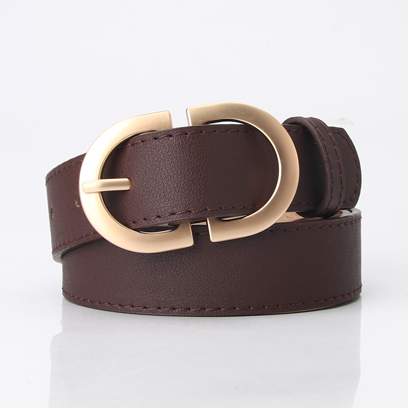 Fashion Pu Leather Waist Belts Women for Jeans Double D Buckle Ladies Belt for Dresses 10 Colors Available Wild Waistband Ladies