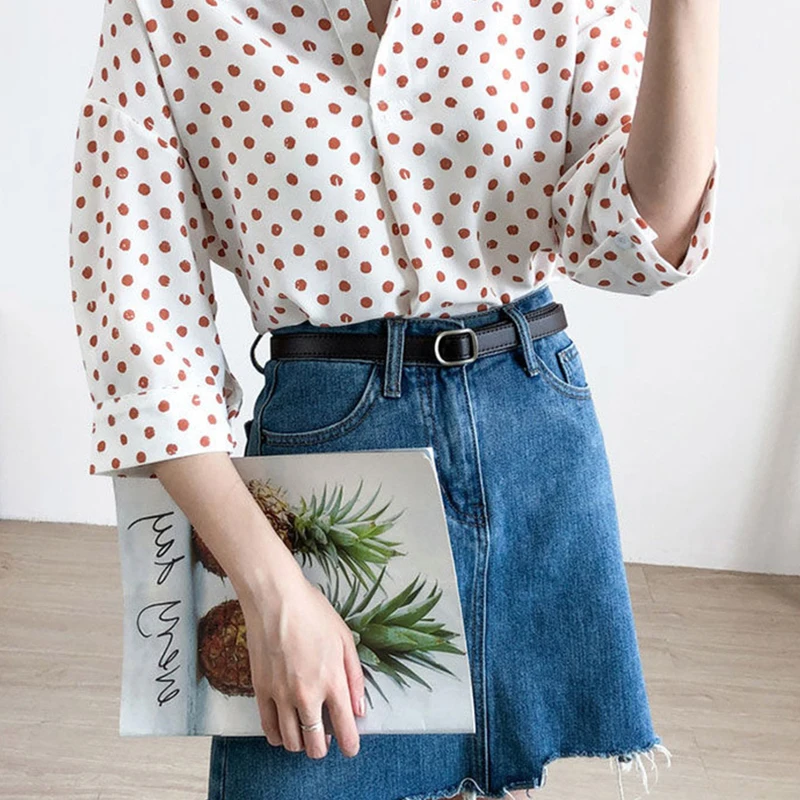 Fashion PU Leather Belt For Women Men Simple Pin Buckle Jeans Belts Clothes Decorative Korean Waistband Girdles Strap Black Belt