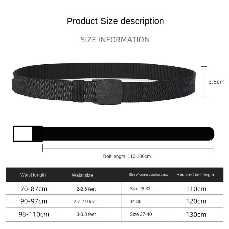110/120/130/140cm Automatic Buckle Nylon Women Belt Outdoor Hunting Multifunctional - Canvas Sports Belt for Men