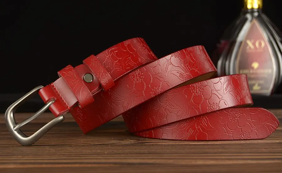 Length:110-120cm Women Genuine Leather Belt Female Waistband Designer Belt Pin Buckle Belt Width:2.8cm