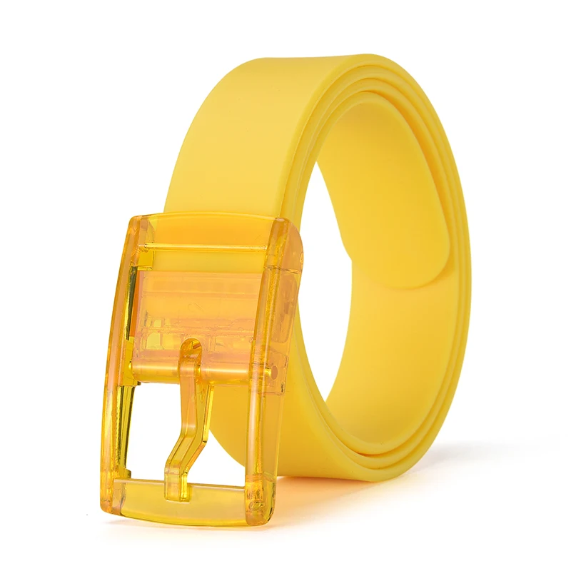 High-quality Color Candy Color Silicone Belt Fashionable And Trendy Universal Belt For Men And Women With Jeans Belt Accessories
