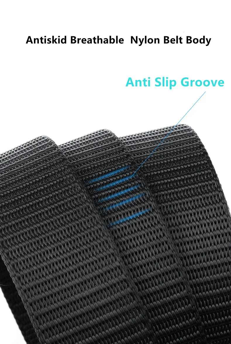 Men's Belt Outdoor Leisure Sports Belt Toothless Quick Release Automatic Buckle Quality Black Outdoor Belt Military Training