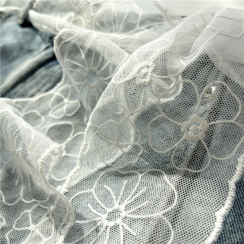 New Long Thin Lace Belt for Women Embroidery Skirt Jeans Belt White Ribbon Waist Rope Slender Strip Silk Scarf Headband