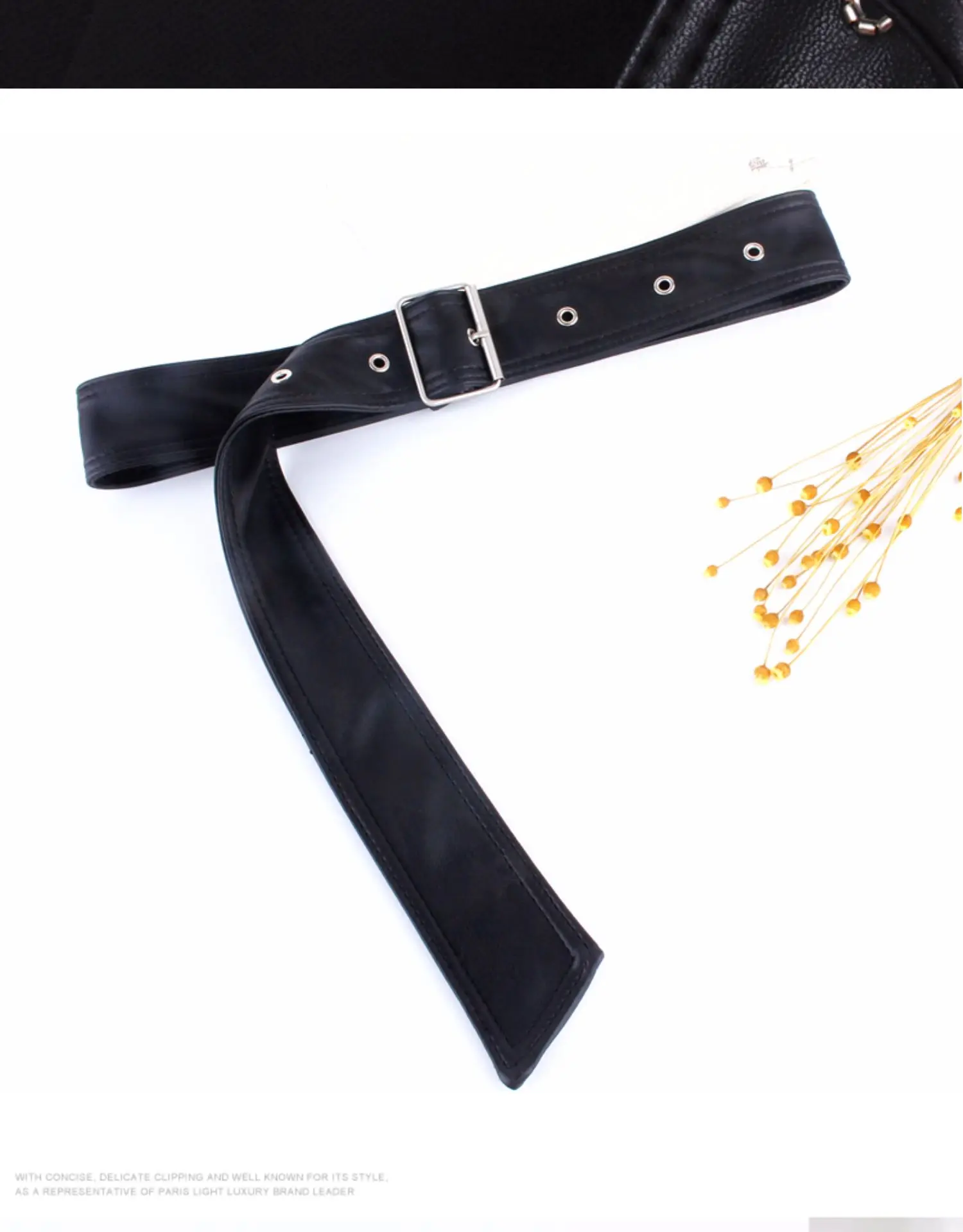 Fashion Luxury Width Black Leather Belts for Women Corset Belt Trench Coat Fur Clothing Ladies Strap Female Waistband
