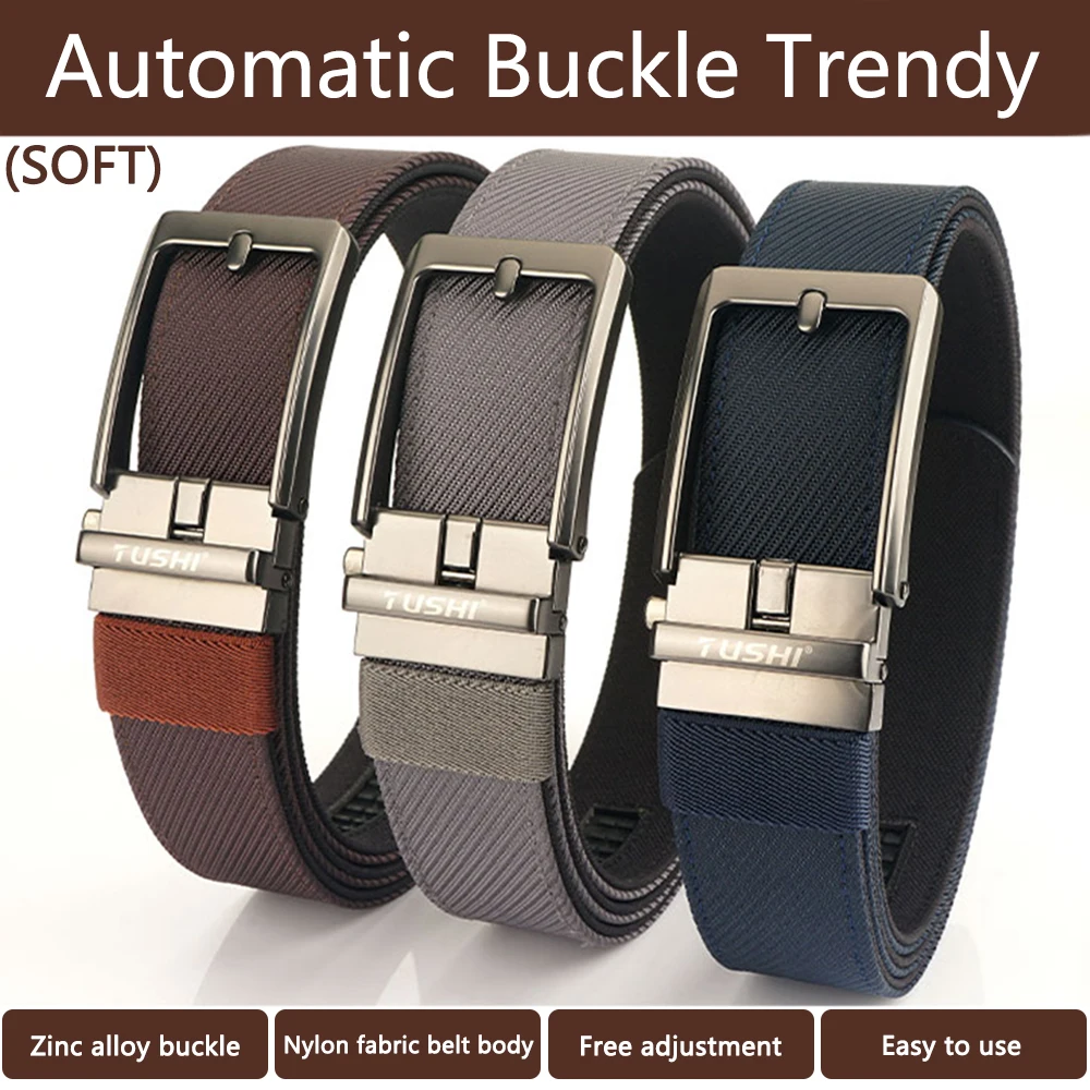 TUSHI New Tactical Pistol Airsoft Gun Belt for Men Metal Automatic Buckle Military Belt Tight Nylon Casual Soft Belt Male Girdle