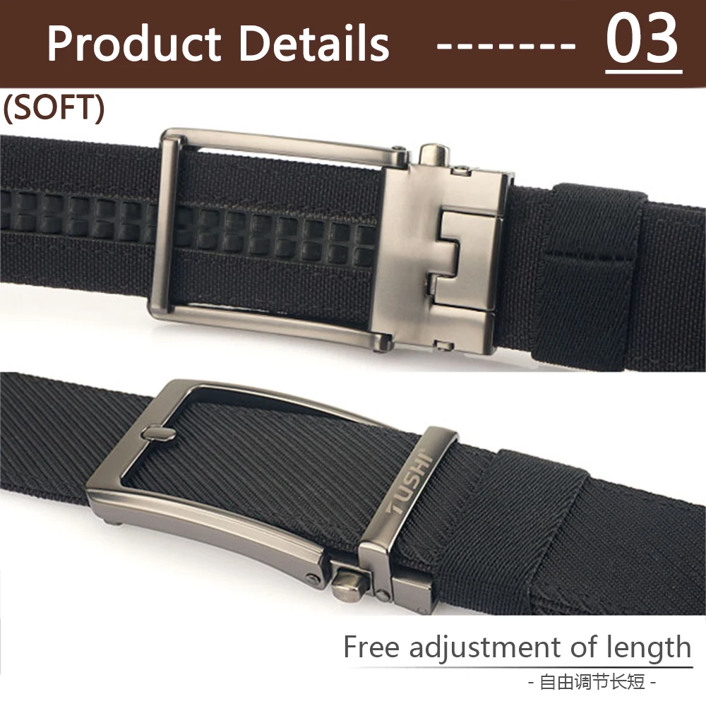 TUSHI New Tactical Pistol Airsoft Gun Belt for Men Metal Automatic Buckle Military Belt Tight Nylon Casual Soft Belt Male Girdle