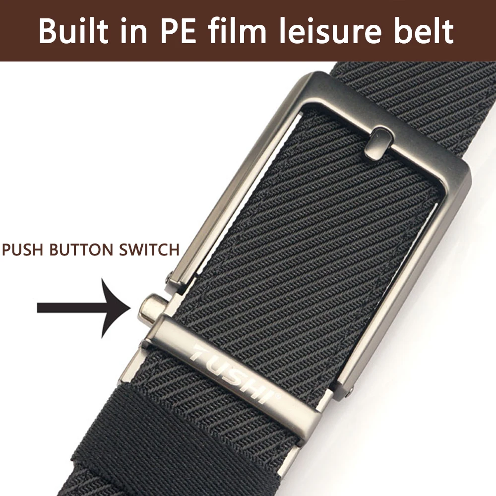 TUSHI New Tactical Pistol Airsoft Gun Belt for Men Metal Automatic Buckle Military Belt Tight Nylon Casual Soft Belt Male Girdle