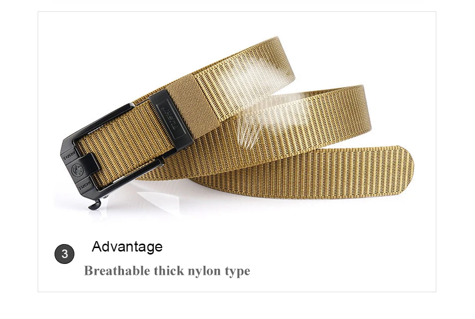 Fashion Metal Automatic Buckle Canvas Belt For Men Thick Tough Nylon Waistband Outdoor Cowboy Jeans Pants Tactical Belts Hiking