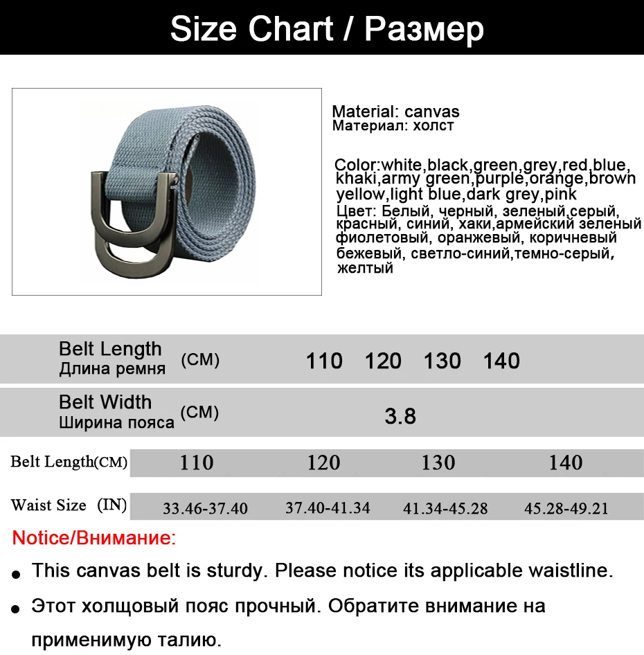 Maikun Men's Canvas Belts for Women Tactical Belt for Military Jeans Double Ring Buckle Belts