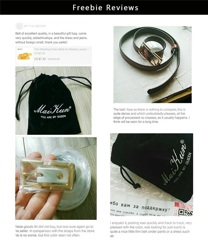 MaiKun Designer Belt Female Belts Original Leather Belts For Women Golden Metal Pin Buckle Belt