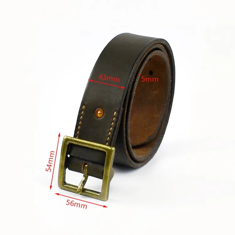 Deepeel 38/43mm Fashion Perforated Belt Genuine Leather Belts for Men High Quality Vintage Pin Buckle Jeans Waistband Accessory