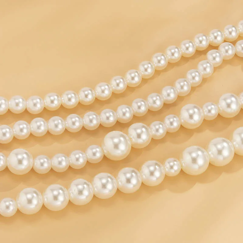 Women's Elegant Immitation Pearl Waist Chains Sexy Double Layers Beads Shell Metal Chain Belt Hot Trendy Body Chain Jewelry