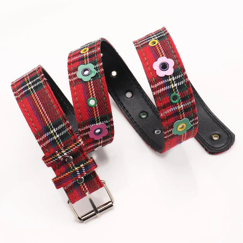 Women's Y2k Belt With Plaid Denim Jeans Decoration Dopamine Belt Accessories For American Hot Girl